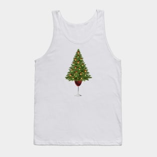 Wine Lovers Christmas Tree Tank Top